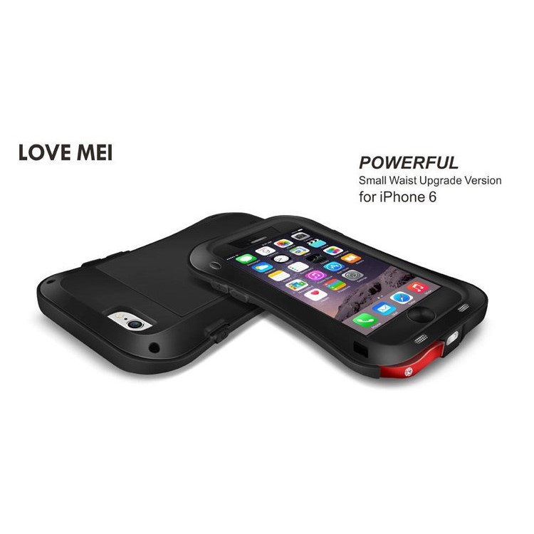 LOVE MEI Small Waist Dropproof Shockproof Dustproof Cover for iPhone 6 6s 4.7 - Black-5