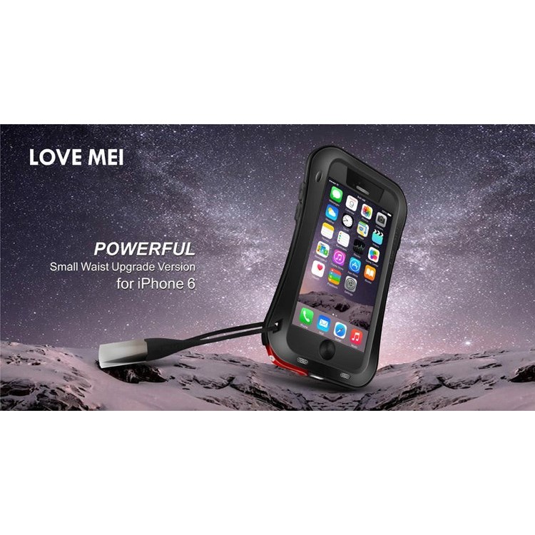 LOVE MEI Small Waist Dropproof Shockproof Dustproof Cover for iPhone 6 6s 4.7 - Black-7