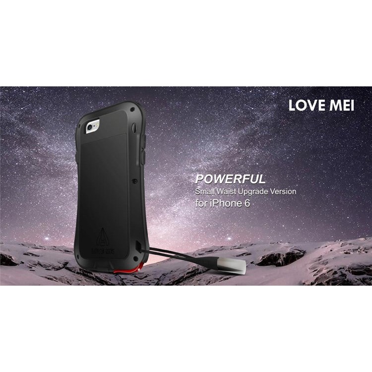 LOVE MEI Small Waist Dropproof Shockproof Dustproof Cover for iPhone 6 6s 4.7 - Black-8