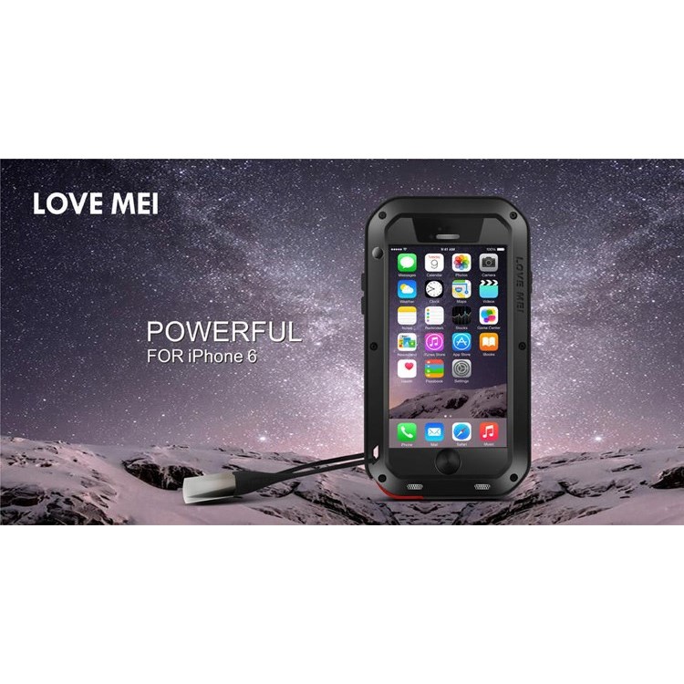 LOVE MEI Powerful Dropproof Shockproof Dustproof Case for iPhone 6 6s 4.7 - Black-11
