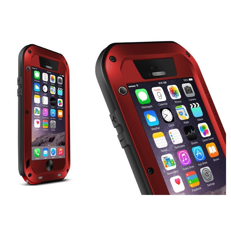 LOVE MEI Powerful Dropproof Shockproof Dustproof Cover for iPhone 6 6s - Red-1