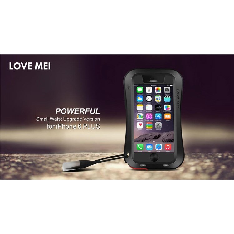 LOVE MEI for iPhone 6 Plus / 6s Plus Small Waist Dropproof Shockproof Dustproof Cover - Black-9