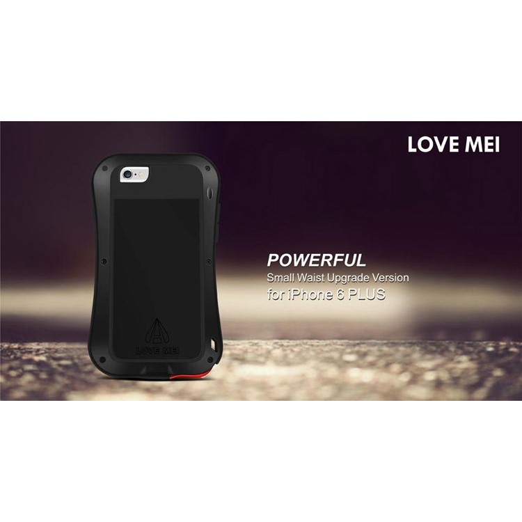 LOVE MEI for iPhone 6 Plus / 6s Plus Small Waist Dropproof Shockproof Dustproof Cover - Black-10