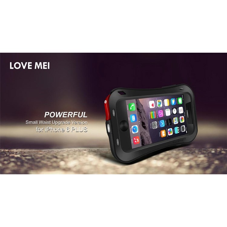 LOVE MEI for iPhone 6 Plus / 6s Plus Small Waist Dropproof Shockproof Dustproof Cover - Black-11