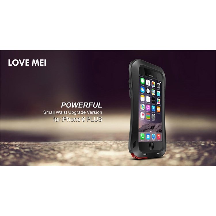 LOVE MEI for iPhone 6 Plus / 6s Plus Small Waist Dropproof Shockproof Dustproof Cover - Black-12