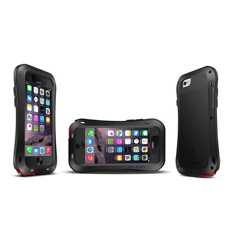 LOVE MEI for iPhone 6 Plus / 6s Plus Small Waist Dropproof Shockproof Dustproof Cover - Black-6