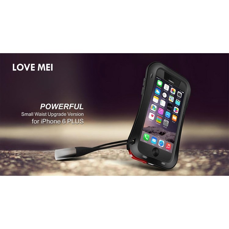 LOVE MEI for iPhone 6 Plus / 6s Plus Small Waist Dropproof Shockproof Dustproof Cover - Black-7