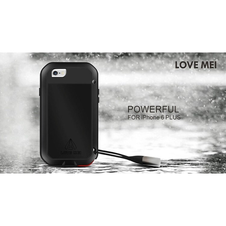 LOVE MEI Dropproof Shockproof Dustproof Case for iPhone 6 Plus / 6s Plus - Black-14
