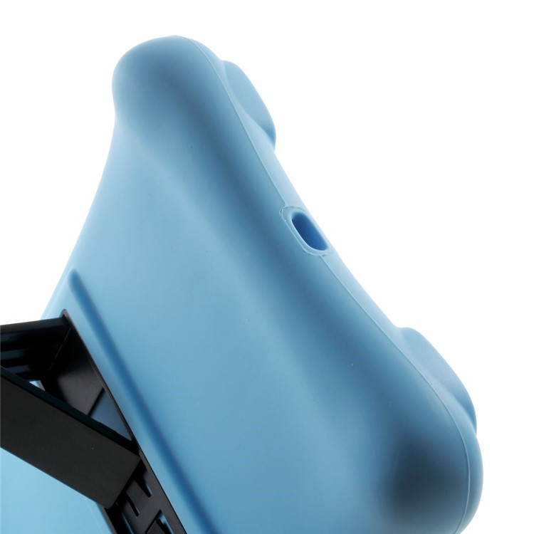 Hard Plastic/Soft Silicone Protective Case with Stand for iPad Mini 3 - Blue-8