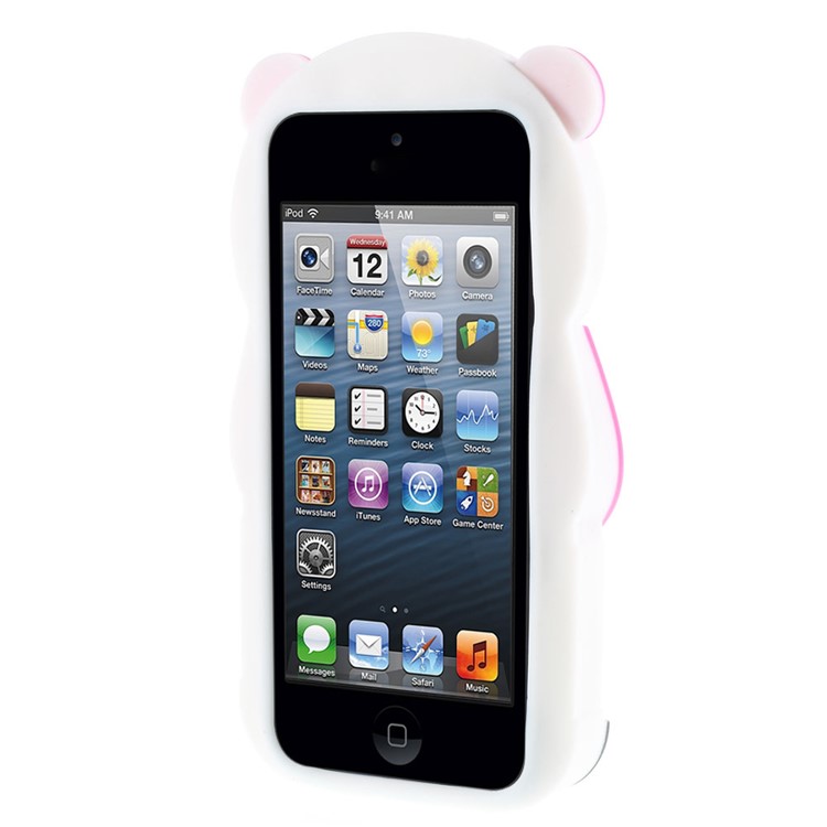 Cute 3D Panda Soft Silicone Case for iPod Touch 6 / Touch 5 - Rose-2
