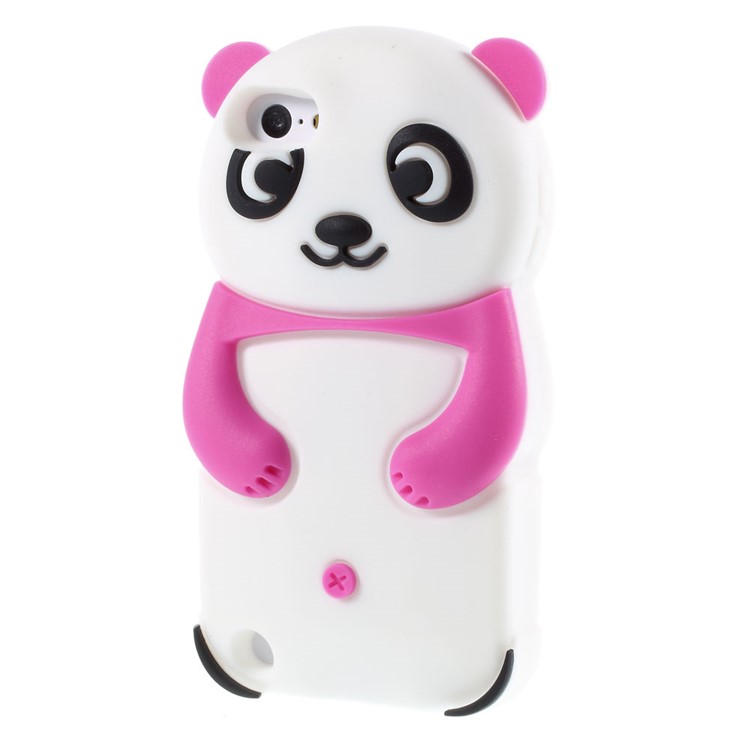 Cute 3D Panda Soft Silicone Case for iPod Touch 6 / Touch 5 - Rose-3