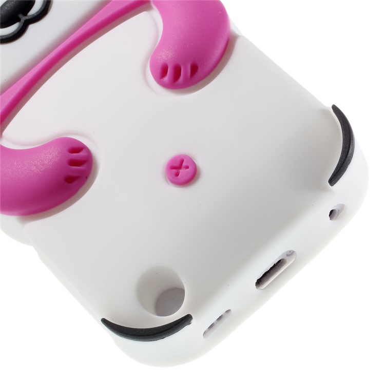 Cute 3D Panda Soft Silicone Case for iPod Touch 6 / Touch 5 - Rose-5