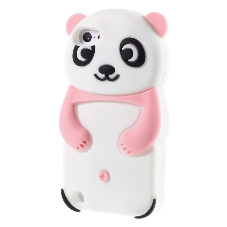 Cute 3D Panda Silicone Cover Case for iPod Touch 6 / Touch 5 - Pink-3