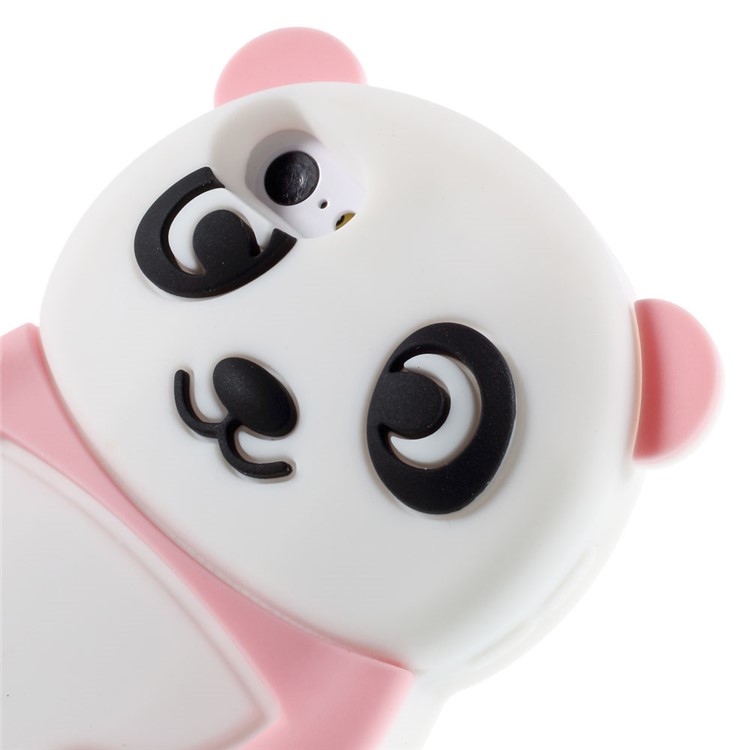 Cute 3D Panda Silicone Cover Case for iPod Touch 6 / Touch 5 - Pink-4
