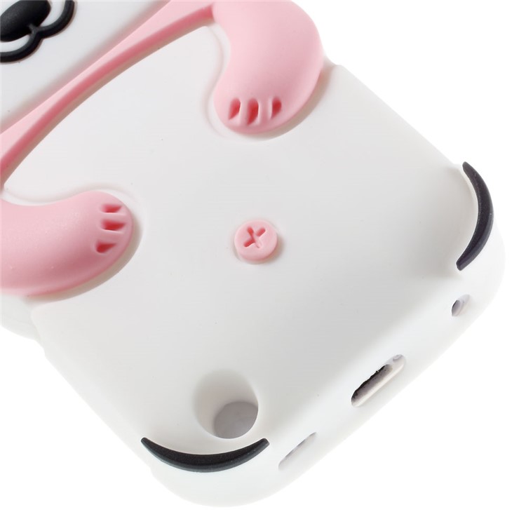 Cute 3D Panda Silicone Cover Case for iPod Touch 6 / Touch 5 - Pink-5