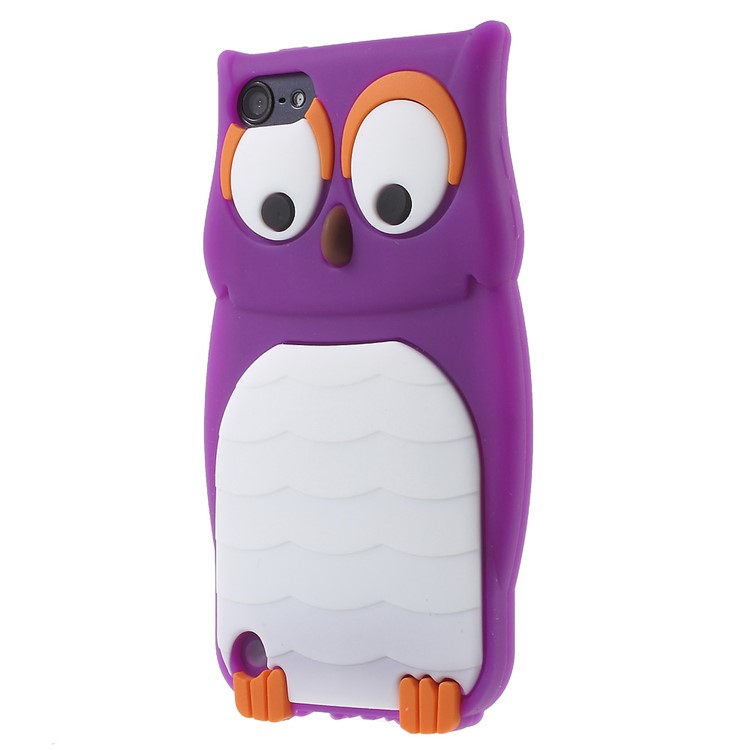 Owl Shape Silicone Protective Case for iPod Touch 6 / Touch 5 - Purple-3