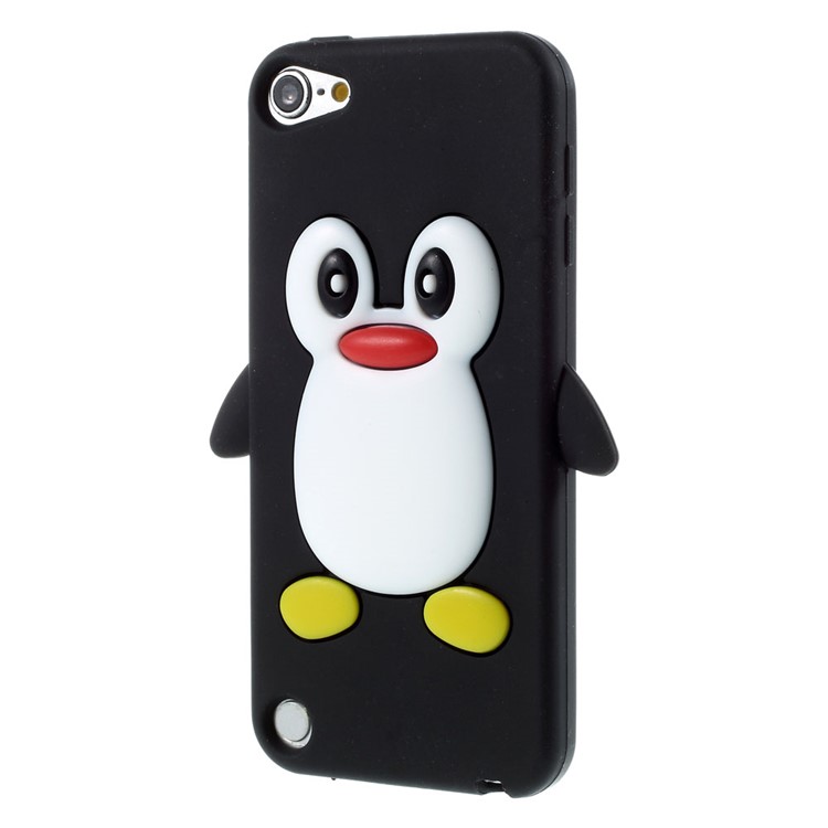 3D Penguin Silicone Case for iPod Touch 5 / Touch 6 - Black-3