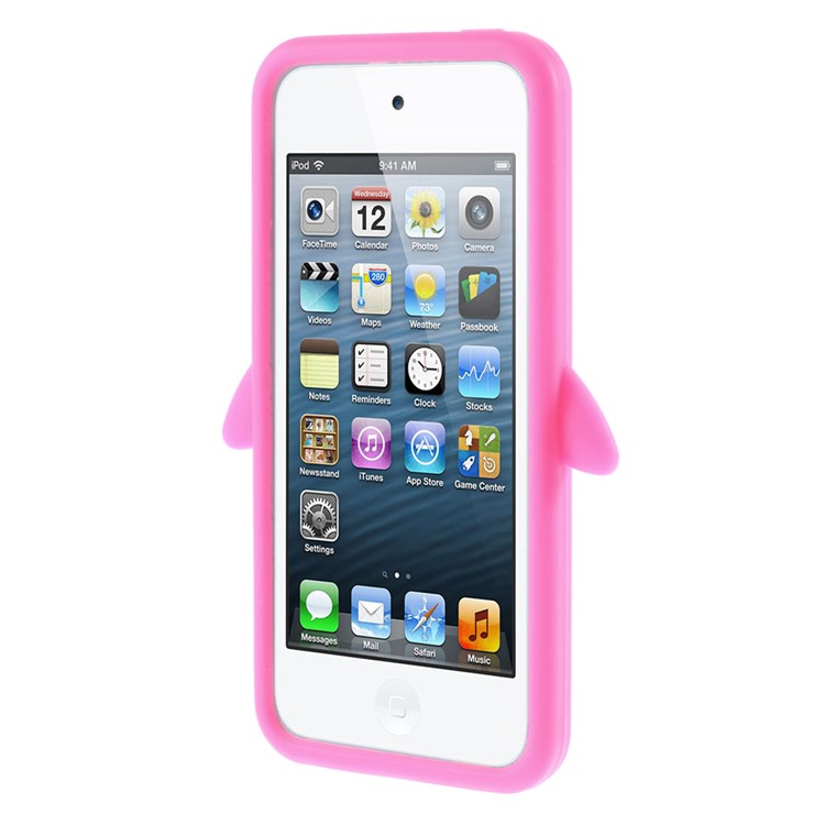 3D Penguin Silicone Protective Cover for iPod Touch 5 / Touch 6 - Rose-2