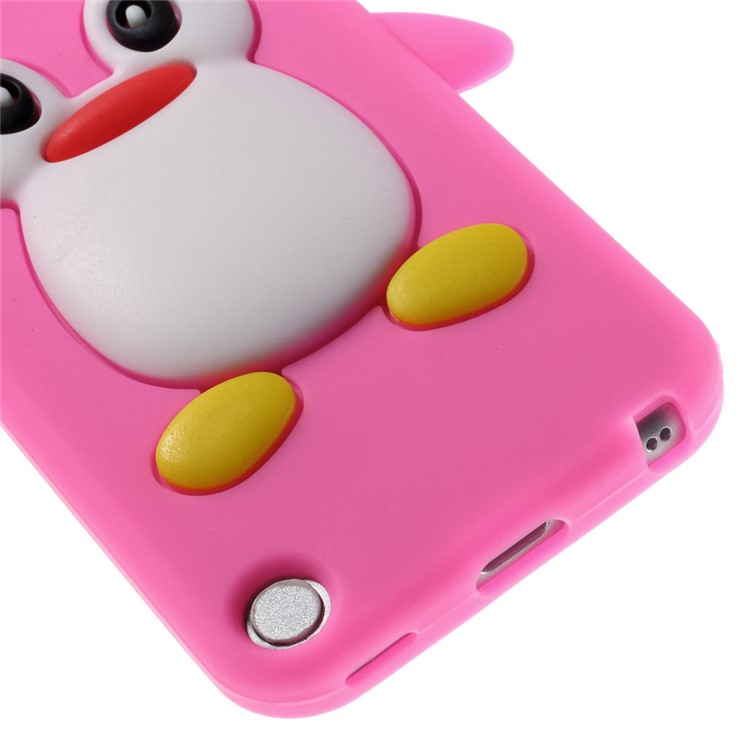 3D Penguin Silicone Protective Cover for iPod Touch 5 / Touch 6 - Rose-5