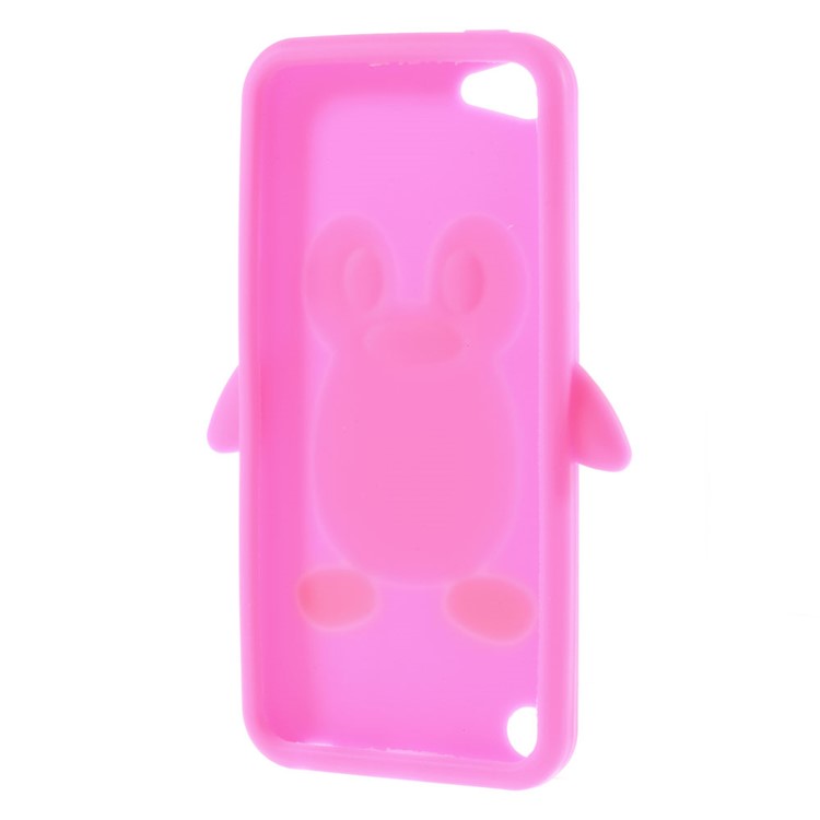 3D Penguin Silicone Protective Cover for iPod Touch 5 / Touch 6 - Rose-6