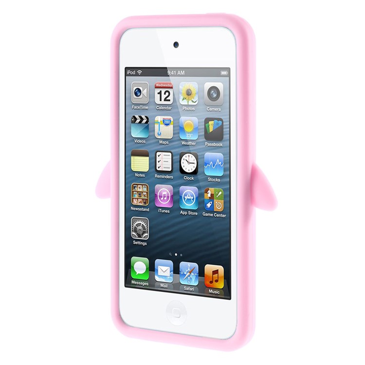 3D Penguin Silicone Shell for iPod Touch 5 / Touch 6 - Pink-2