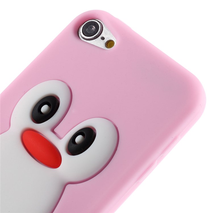 3D Penguin Silicone Shell for iPod Touch 5 / Touch 6 - Pink-4