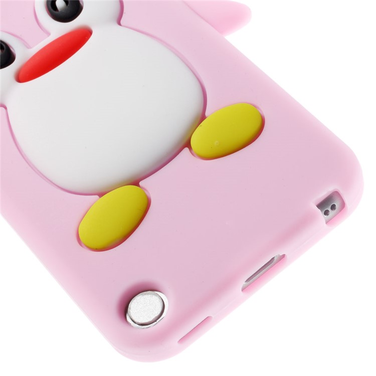 3D Penguin Silicone Shell for iPod Touch 5 / Touch 6 - Pink-5
