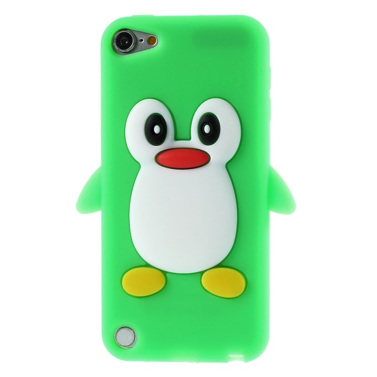 3D Penguin Silicone Cover for iPod Touch 5 / Touch 6 - Green-1