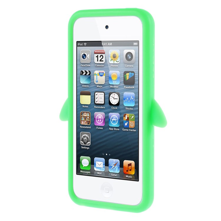 3D Penguin Silicone Cover for iPod Touch 5 / Touch 6 - Green-2