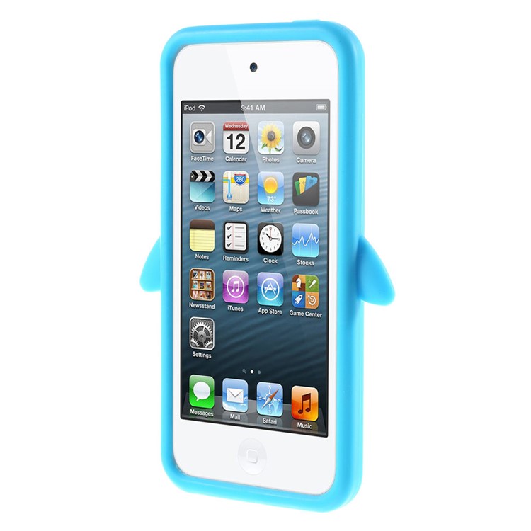 3D Penguin Silicone Cover for iPod Touch 5 / Touch 6 - Light Blue-2