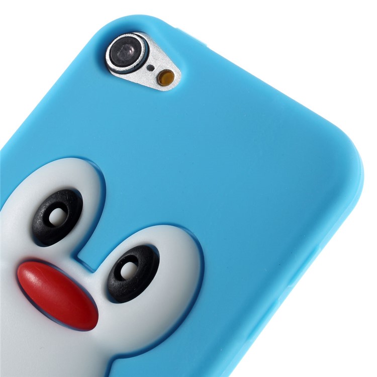 3D Penguin Silicone Cover for iPod Touch 5 / Touch 6 - Light Blue-4