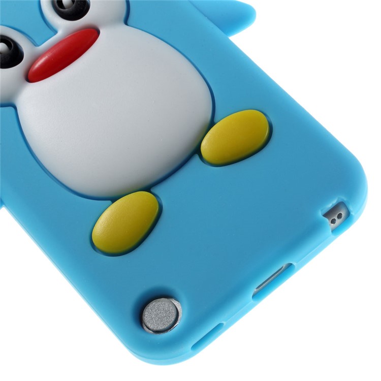 3D Penguin Silicone Cover for iPod Touch 5 / Touch 6 - Light Blue-5