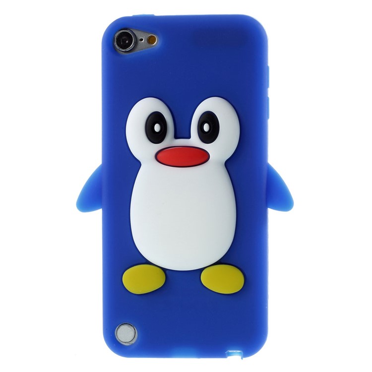 3D Penguin Silicone Cover for iPod Touch 5 / Touch 6 - Dark Blue-1
