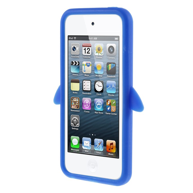 3D Penguin Silicone Cover for iPod Touch 5 / Touch 6 - Dark Blue-2