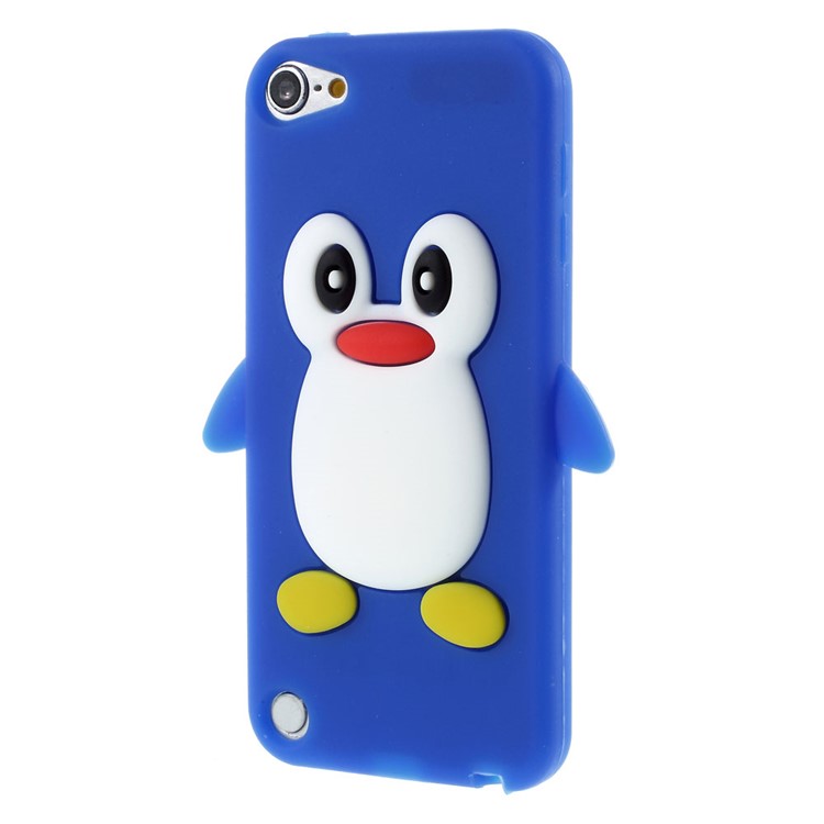 3D Penguin Silicone Cover for iPod Touch 5 / Touch 6 - Dark Blue-3