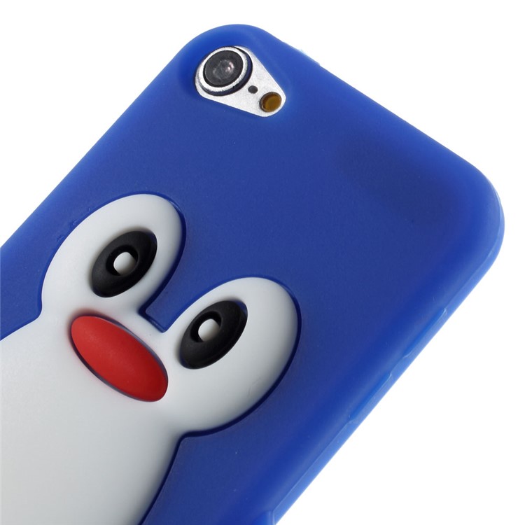 3D Penguin Silicone Cover for iPod Touch 5 / Touch 6 - Dark Blue-4