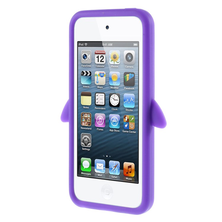 3D Penguin Silicone Cover for iPod Touch 5 / Touch 6 - Purple-2