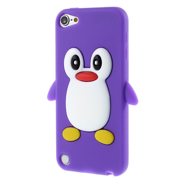3D Penguin Silicone Cover for iPod Touch 5 / Touch 6 - Purple-3