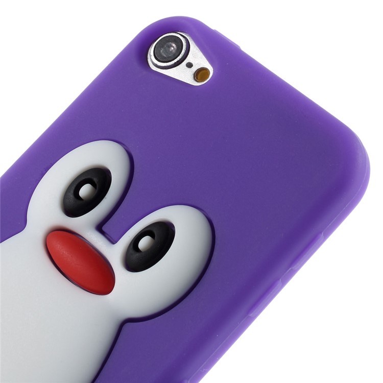 3D Penguin Silicone Cover for iPod Touch 5 / Touch 6 - Purple-4