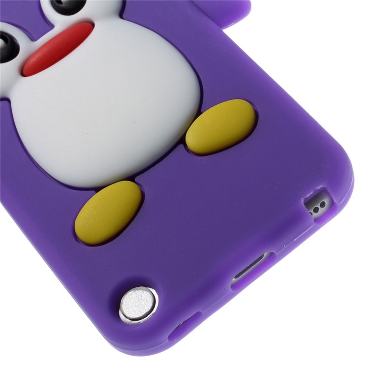 3D Penguin Silicone Cover for iPod Touch 5 / Touch 6 - Purple-5