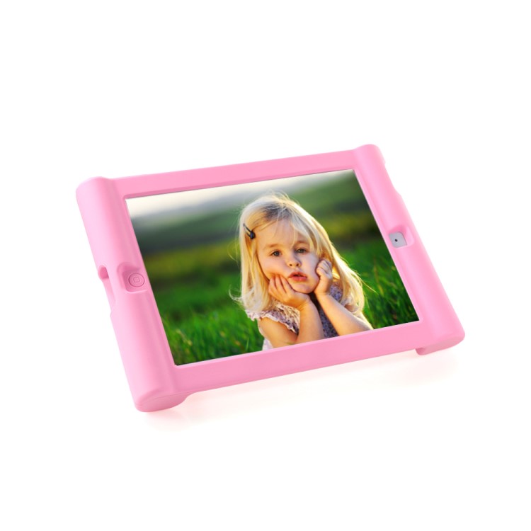Shockproof Soft Silicone Cover for iPad Mini 3 / 2 / 1 - Pink-1
