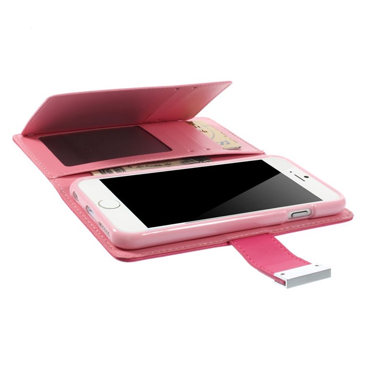 Mercury GOOSPERY Rich Diary Wallet Leather Cover for iPhone 6s / 6 4.7 inch - Rose-6