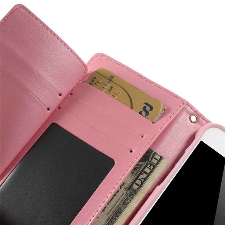 Mercury GOOSPERY Rich Diary Wallet Leather Cover for iPhone 6s / 6 4.7 inch - Rose-9
