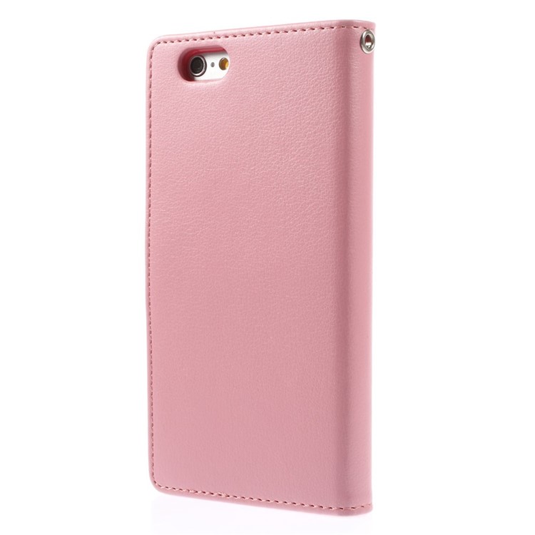Mercury GOOSPERY Rich Diary Leather Wallet Case for iPhone 6s 6 4.7 inch - Pink-2