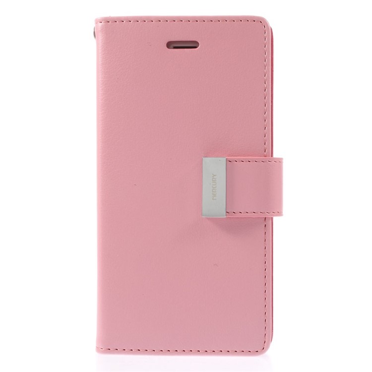 Mercury GOOSPERY Rich Diary Leather Wallet Case for iPhone 6s 6 4.7 inch - Pink-3