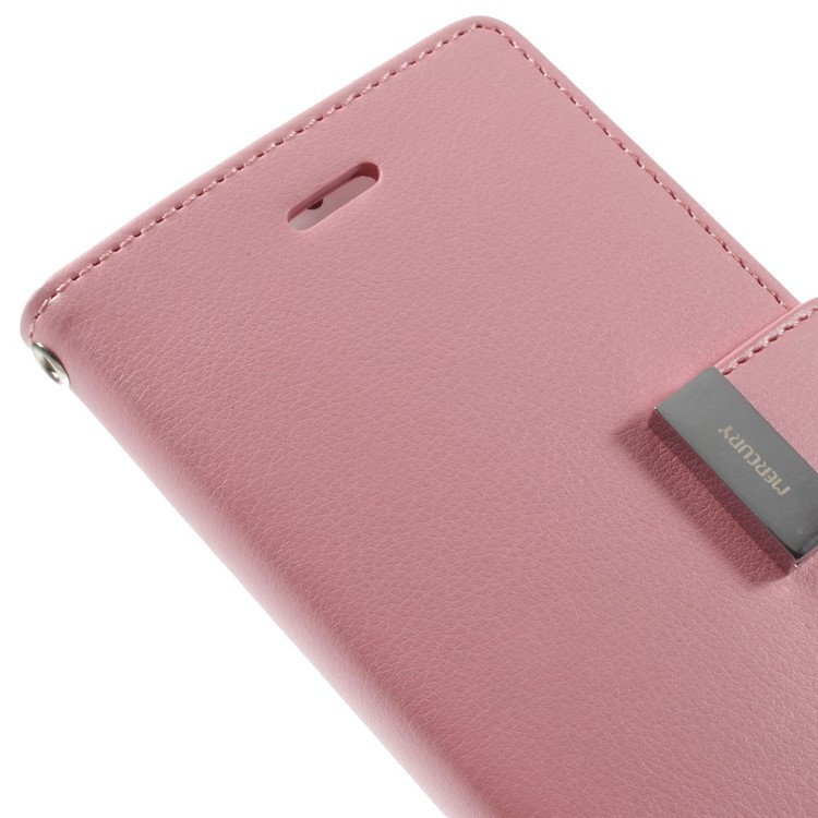 Mercury GOOSPERY Rich Diary Leather Wallet Case for iPhone 6s 6 4.7 inch - Pink-9