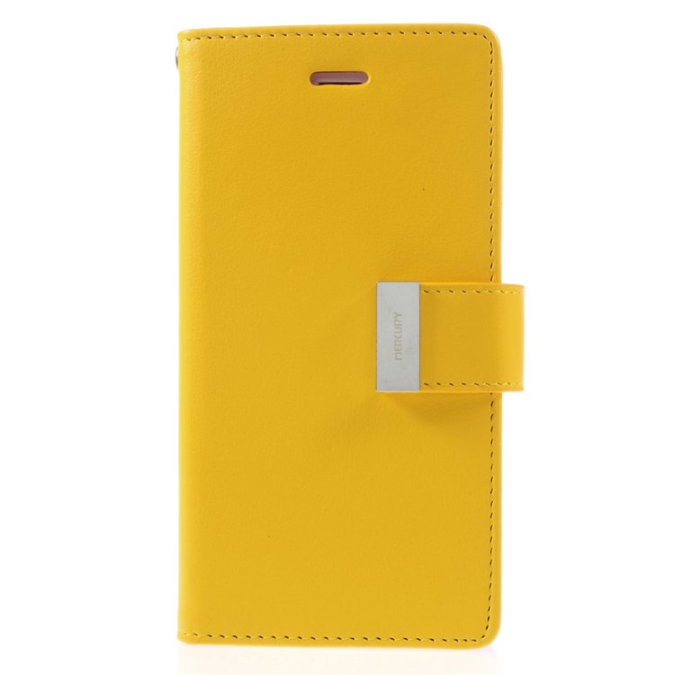Mercury GOOSPERY Rich Diary Leather Wallet Cover for iPhone 6s 6 4.7 inch - Yellow-3