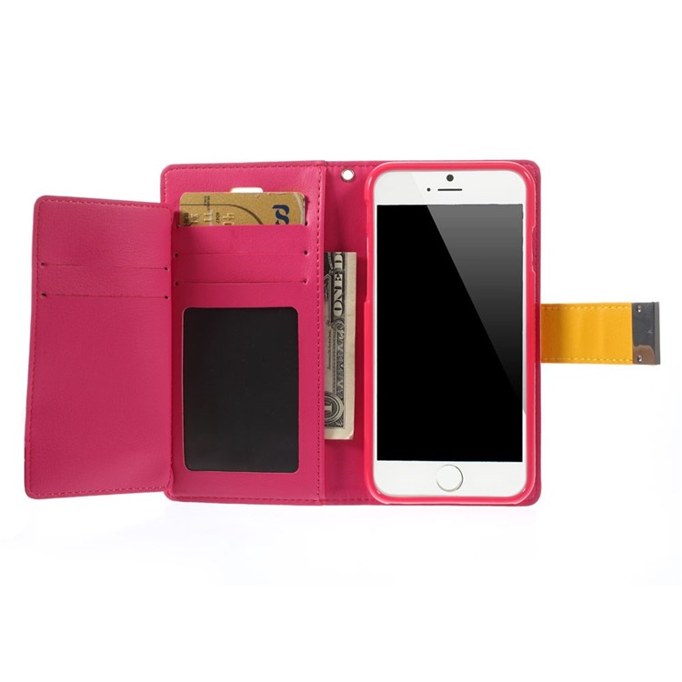 Mercury GOOSPERY Rich Diary Leather Wallet Cover for iPhone 6s 6 4.7 inch - Yellow-5