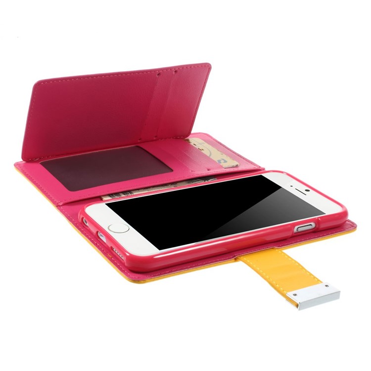 Mercury GOOSPERY Rich Diary Leather Wallet Cover for iPhone 6s 6 4.7 inch - Yellow-6