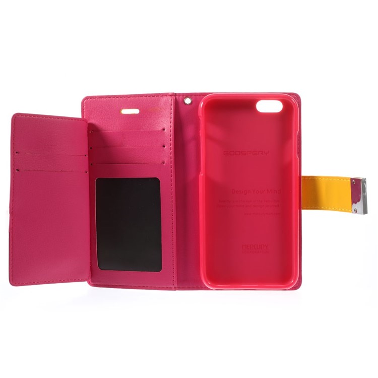 Mercury GOOSPERY Rich Diary Leather Wallet Cover for iPhone 6s 6 4.7 inch - Yellow-7